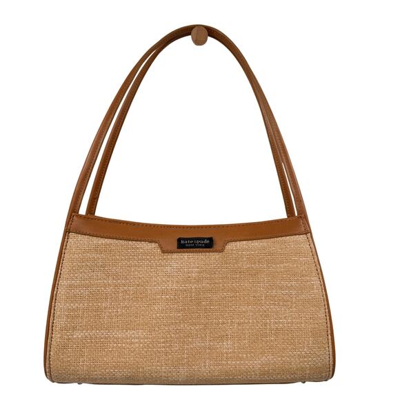 kate spade Handbags - Kate Spade Vintage Y2K Straw Structured Hand Bag